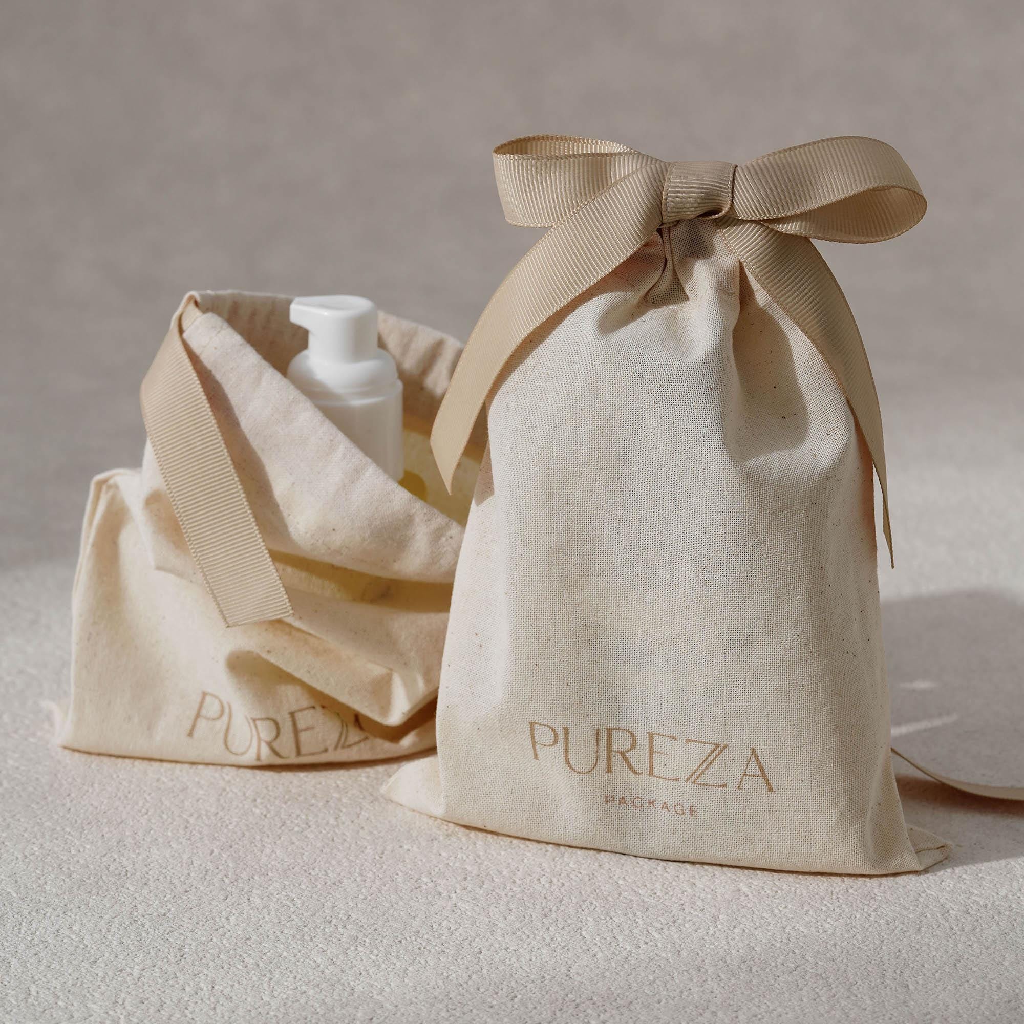 Luxury Natural Skincare - Настраиваемый мешочек из натурального хлопка на